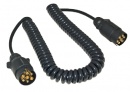 Curly connecting lead, 5M with 7 pin plugs. (e1219)